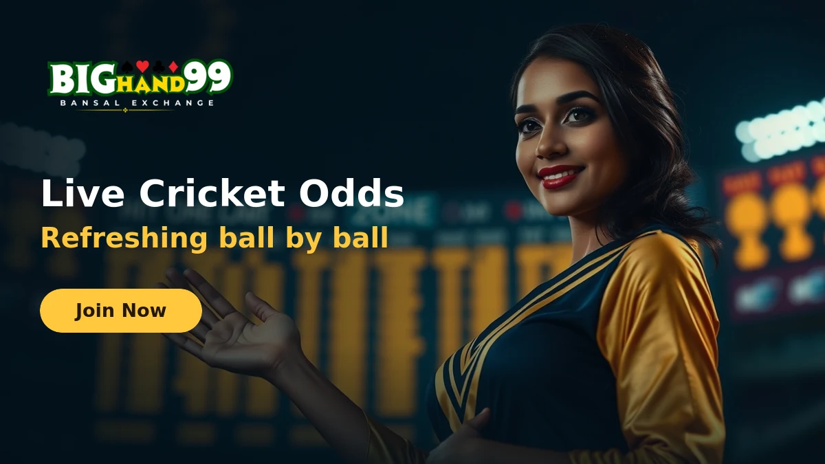 Live cricket odds refreshing ball by ball on the BigHand99 exchange