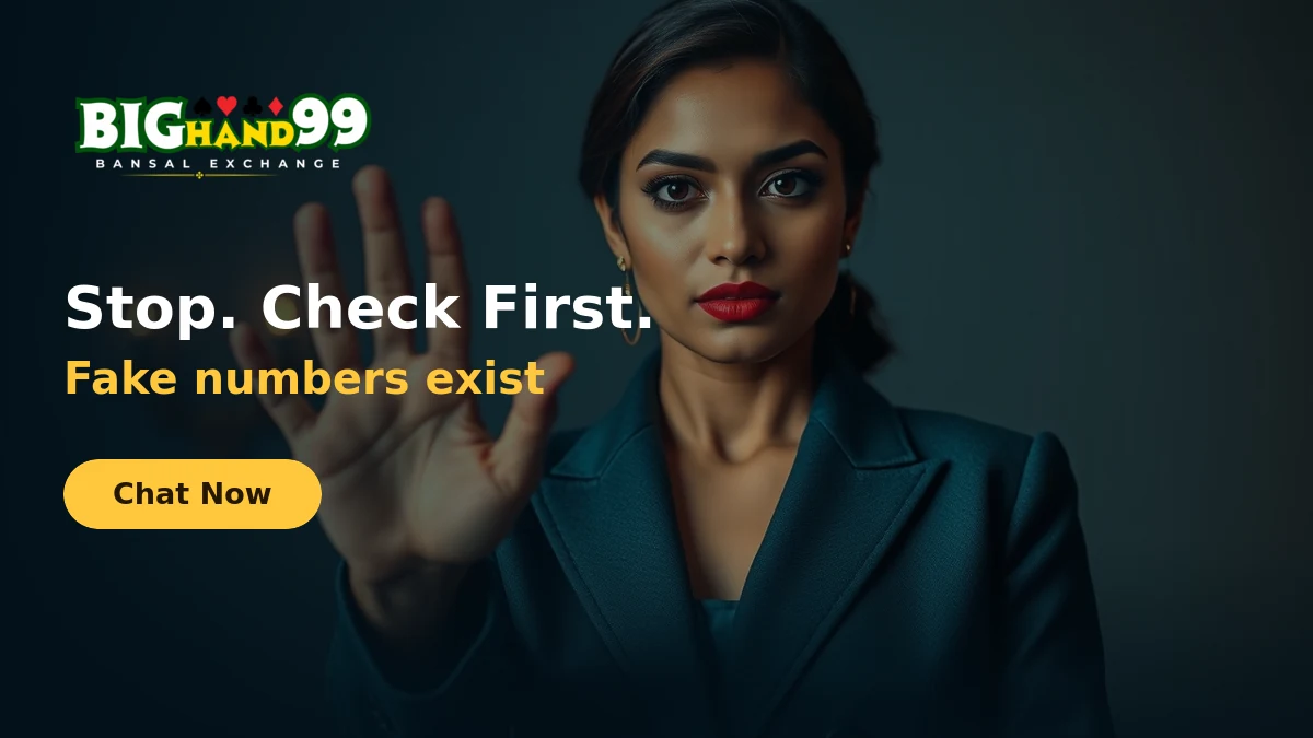 Warning about fake BigHand99 agents asking for fees on WhatsApp